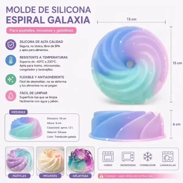 Molde de silicona espiral